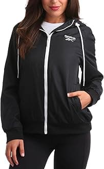 Womens Windbreaker Jacket - Water Resistant Polar Fleece Windbreaker Jacket for Women with Hood & Cinch Waist Toggles