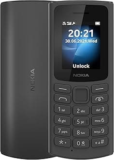 105 4G Feature Phone With Long-Lasting Battery, Classic Quality Design , Packed Features, Classic Games, Radio, Flashlight And Plenty Of Storage Space, Dual Sim, Ram 48 Mb, Rom 128 Mb - Black