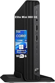HP Elite Mini 800 G9 MFF Business Desktop Computer, 14th Gen Intel 24-Core i9-14900 up to 5.8GHz, 32GB DDR5 RAM, 1TB PCIe SSD, WiFi 6, RJ-45, DisplayPort, Type-C, HDMI, Windows 11 Pro, Vent-Hear