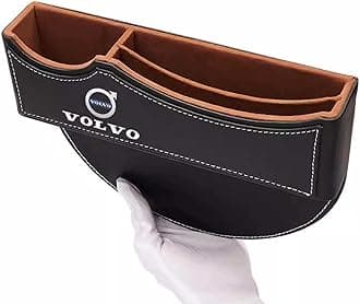 Car Seat Storage Box, Leather Car Seat Gap Filler Organizer for Volvo XC90 XC60 V50 S60 V70 V60 V40 S90, For car storage of cell phones, sunglasses, keys, cards