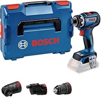18V System Cordless Drill Driver GSR 18V-90 FC (FlexiClick System, Hard Torque of 64 Nm, brushless Motor, 2-Gear, incl. 1x GFA 18-M, 1x GFA 18-E, 1x GFA 18-W, L-BOXX)