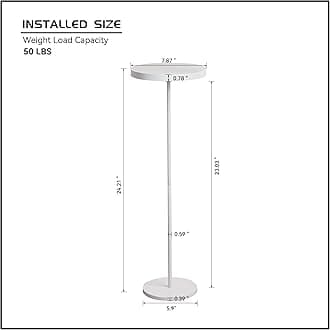 DREAMODERN Small Side Table, Metal Round Drink Table, Desktop Diameter 7.87“ for Living Room Bedroom Small Spaces Sofa Couch Chair, White