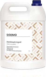 Liquid Handwash, Refill Can | Honey & Almond | 5 Litre | Fights Germs | Ph-Balanced Formula | No Added Triclosan & Parabens