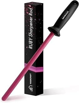 Ruby Sharpener Rod: Durable Knife Sharpener, Harder Than Steel Honing Rod, Japan Product