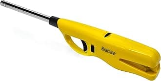 Refillable Gas Lighter Plastic & Steel for Kitchen Gas Stove with Adjustable Flame and Durable Secured Lock Switch (Lemon Yellow) (Pack of 1)