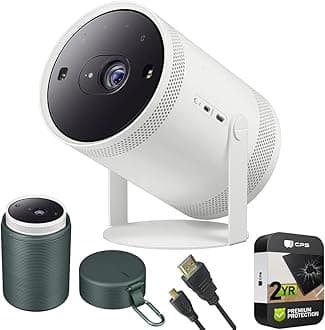 Samsung SP-LFF3CLAXXZA The Freestyle Projector 2nd Gen with Gaming Hub Bundle Included The Freestyle Projector Carrying Case + 6 Feet Micro-HDMI to HDMI A/V Cable + 2 Year CPS Enhanced Protection Pack