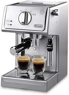 De'LonghiBar Pump Espresso and Cappuccino Machine, 15", Stainless Steel