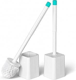 FORASTO 2 in 1 Toilet Plunger and Brush Set，Extended Handle Plunger，Toilet Bowl Brush Plunger Set,Bathroom Cleaning Tools ，Toilet Brush Plunger Combo，Cleaning Brush，Dark grey