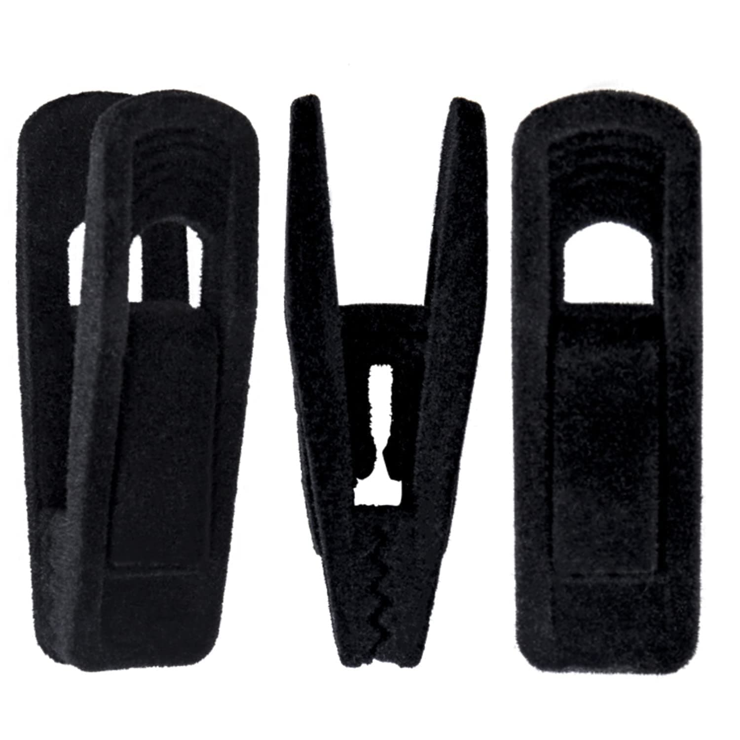 Black Velvet Hangers Clips, 20 Pack