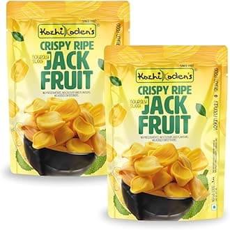 KOZHIKODEN'S Jackfruit Ripe Chips | Authentic Kerala Flavor | 200g (Pack of 2 x 100g) | Vacuum-fried, Crispy Snack | Naturally Sweet | Made with 100% Pure Oil | Made With Organic Ripe Jackfruit