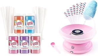 CC1000-S Cotton Candy Machine, with 5-11oz. Jars of Cherry, Grape, Blue Raspberry, Orange, Pink Vanilla Floss Sugar & 50 Paper Cones Easy to Use and Clean