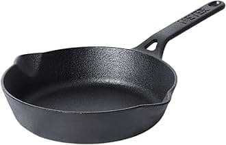Meyer Pre-Seasoned Cast Iron Frypan | Skillet | Induction Frying Pan | Omelette Pan | Utensils for Cooking | Cookware for Kitchen, 20cm, Black