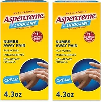 with Lidocaine Maximum Strength Pain Relief Cream, 4.3 Oz (Pack of 2)