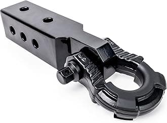 GearAmerica 2.5"x2.5" Uber PRO Hitch Receiver – Heavy Duty Steel – for Class 5 Vehicles – Safe and Strong Anchor Point for 4x4s, Trucks, and SUVs - 10 Ton WLL, 20 Ton MBS – Black