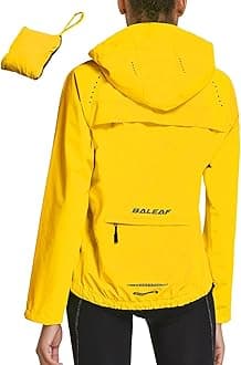 Women's Rain Jackets Waterproof Windbreaker Packable Running Lightweight Cycling Jacket Reflective Hooded