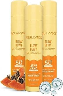 Glow+ Dewy Gel Sunscreen - 50 g x 3 | SPF 50+ PA++++ | In-Vivo Tested | New-age Filters | 12-Hour* Sun Protection | Tan Protection | For Bright & Hydrated Skin | Fragrance-Free & No White Cast | C-Hyaluron Complex™ & Papaya | Broad Spectrum UVA/B & Blue Light Protection | Lightweight | For Men & Women