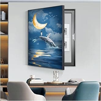 Electrical Panel Cover Decorative, Breaker Box Cover Decorative, Meter Box Decorative Painting, Wall Mounted Hide Fuse Box Cover Cabinet(H,40x60cm/16x24in)