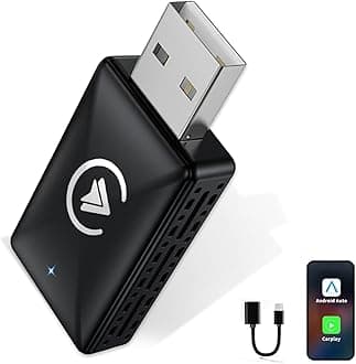 Embui Wireless Android Car and Carplay Wireless Adapter, Wireless 2 in 1 Stick Converts Wired Android Car/Carplay into Wireless, Suitable for Cars with AA and Carplay, USB C/A Cable Mini Version