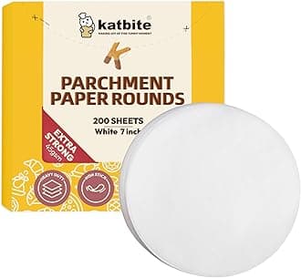 Katbite Heavy Duty Greaseproof Paper Sheets,200pcs 7 Inch Baking Paper Rounds Non Stick Baking Parchement Paper,Used for Cake Cooking,Patty Separating
