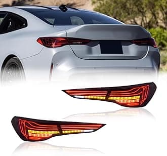 LED Tail Lights Rear Lamps Compatible with BMW CSL 4 Series G22 G82 M4 2020-2023 Modified LED Taillight Assembly Red Laser Style
