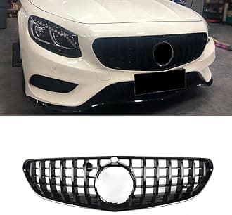 GT R Style Front Grille Grill For Mercedes-Benz S Class W217 C217 Coupe 2015-2017 (Black)