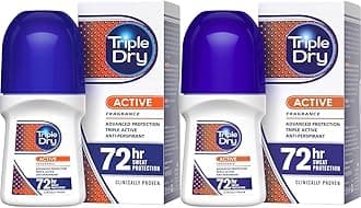 Triple Dry Men | Active Fragrance Anti-Perspirant Roll On 50ml | 72-Hour Protection Against Excessive Sweating | Fights Odour | Triple Active Formula | Clinically Proven | Male (Pack of 2)