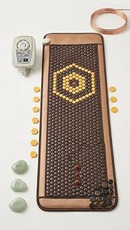 Carefit TourmaVital Infrared Compact Germanium Heating Mat | Thermal Pain Relief Massage Korean Stone Therapy