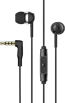 CX 80s Wired in Ear Earphones with in-Line Microphone, Superior Sound, One Button Smart Control, Lightweight Design, 3.5mm Jack, 3 Ear Tip Sizes, 2Y Warranty, ‎Voice Control, Black