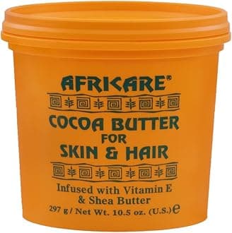 Africare Cocoa Butter 10.5 Oz - for Skin and Hair - Enriched With Vitamin E and Shea Butter