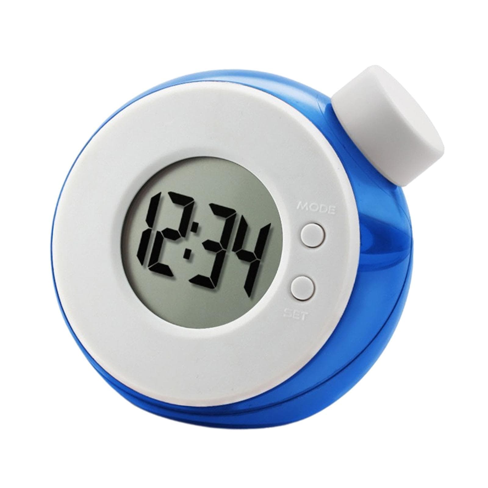 Water Powered Clock Digital Clock Alarm Clock Bedside Clock for Bedroom Night Stand, Blue, 8.8cmx8.2cmx7.7cm