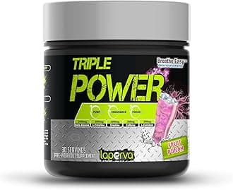 lapervaPre- Work Out Dietary Supplement Triple Power Explosive Energy And Fat Loss With Vitamin, Minerals, And Creatine Energy Flavor, 300 gm, 30 Servings