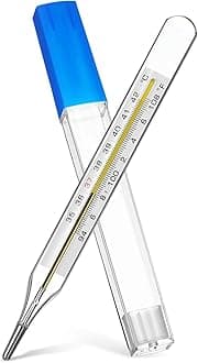 MAGICLULU 1Pc Glass Oral Temperature Adult Free Clinic Armpit Fast Reading Fever Indicator (Double Scale)