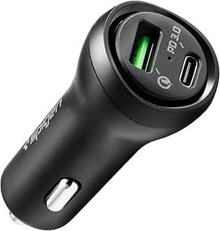 Essential 45W USB C Car Charger Fast Charging Power Delivery 27W Quick Charge 3.0 18W Compatible with iPhone 14 13 12 Pro Max Mini Plus 11 SE 2020 Galaxy S23 S22 S21 S20 Ultra S10 Note 20