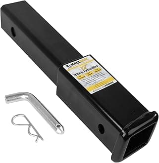 51959-12" Long Trailer Hitch Extension, 2" x 2", Receiver Tube for 2" Receiver, 3500 lbs Capacity, Includes 5/8 Hitch Pin