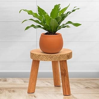 Vintageware Multipurpose 3 Leg Wooden Planter Stand for Indoor and Outdoor Wooden Stool Flower Pot Stand Vase Stand Planter Holder Pack of 1