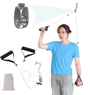Fanwer Shoulder Pulley, Over The Door Exercise Pulley for Rotator Cuff Recovery, Arm Rehabilitation Over Head Pulley System, Increase Mobility │ Flexibility Stretching │ Range of Motion