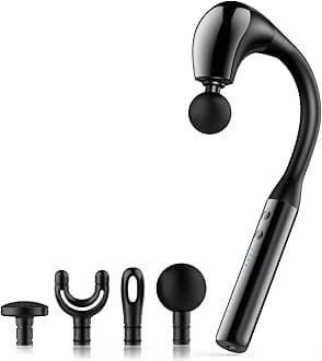 FronnorRechargeable Hand Held Back Massager Massage Gun for Pain Relief,Upgrade Extension Deep Tissue Massager for Muscles,Neck,Shoulder,Leg,Calf Cordless Electric Body Massage