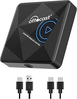 OTTOCAST U2Air Pro Wireless CarPlay Adapter for iphone - 2024 Newest Version Wired to Wireless CarPlay Dongle - Dual-band WiFi, Low Latency, Online Update, Plug Play for Factory OEM Wired CarPlay Cars
