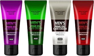 Male Enlargement Massage Cream, Private Part Enhancement Cream, Long Lasting, Moisturizing Extender Cream Thicker Longer Stronger for Men 50 ml (4 Color Set)