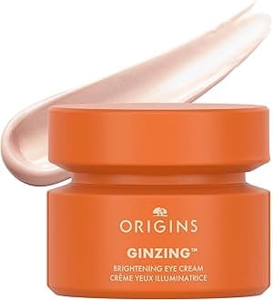 GinZing Brightening Eye Cream with Vitamin C & Niacinamide| Visibly Reduces Dark Circles, 0.5 Fl Oz