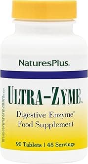 NaturesPlus UltraZyme - 120 mg Ox Bile, Pancreatin, Betaine HCl, Bromelain, Lactase and Probiotic Complex- Maximum Strength Digestive Enzyme Supplement - 90 Tablets