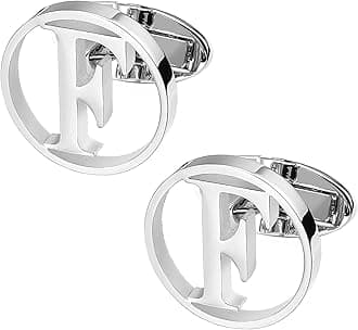 GWD Cufflinks for Men Classic Tuxedo Shirt Wedding Cuff Links Personalized Initials A-Z Gift