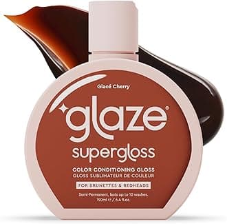 Supergloss Color Conditioning Gloss – Hydrating Semi-Permanent Color Hair Gloss & Shine Boost – Color Depositing Mask - Vegan, Cruelty-Free – 190ml - Glace Cherry - Vibrant Red