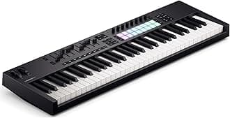 Novation Launchkey 61 MK4 – 61 key Semi-Weighted, USB, MIDI Keyboard Controller with DAW Integration. Chord & Scale Modes, 8 Drum Pads, & Arpeggiator — Includes Software Bundle for Music Production