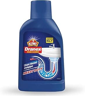 Mr. Muscle Kiwi Dranex Drain Cleaner Powder, 375g | Removes Clogs, Blockages in Washbasin, Septic Tank, Sinks, Pipes in Just 30 Minutes