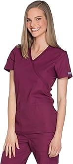 CHEROKEEWomen's Workwear Core Stretch Mock Wrap Scrubs Shirt Medical