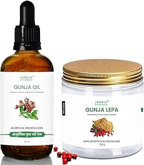 Gunja Oil and Lepa for Hair Growth and alopecia (Combo) |Natural detoxified abrus precatorius seeds oil & hair mask | For Men and Women.