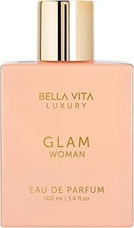 Bellavita Luxury Glam Eau de Parfum | 100 ml (3.4 fl.oz.) | Perfume for Women | White Floral, African Orange, Jasmine, and Patchouli Notes | Long Lasting Women's Fragrance | for women, Long-Lasting, Vegan, Cruelty-free