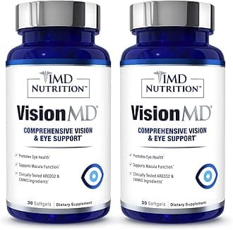 1MD Nutrition VisionMD Eye Vitamin CARMIS - with Lutein & Zeaxanthin | Supports Vision Health, Everyday Eye Strain, & Occasional Dry Eye | 60 Softgels (2-Pack)