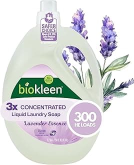 Biokleen Laundry Detergent Liquid, Eco-Friendly, Non-Toxic, Plant-Based, No Artificial Fragrance, Colors or Preservatives, Lavender Lily, 150 Fl Oz (Pack of 1) - 300 HE Loads/150 Loads